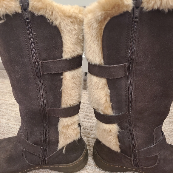 Bear traps winter boots upper leather and faux fur balance, man made materials - Picture 3 of 11